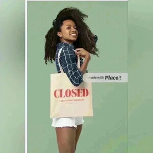 closed in red tote fashionable fashion tote bag